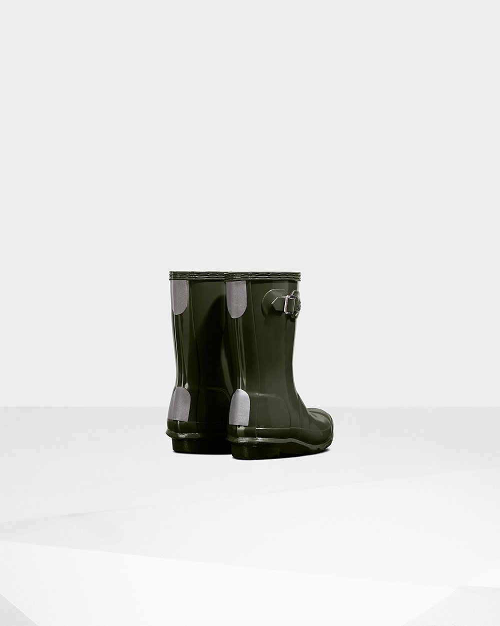 Hunter Niños Original Little Gloss - Botas de Lluvia Verde Oscuro Oliva - 684-QNKLRB